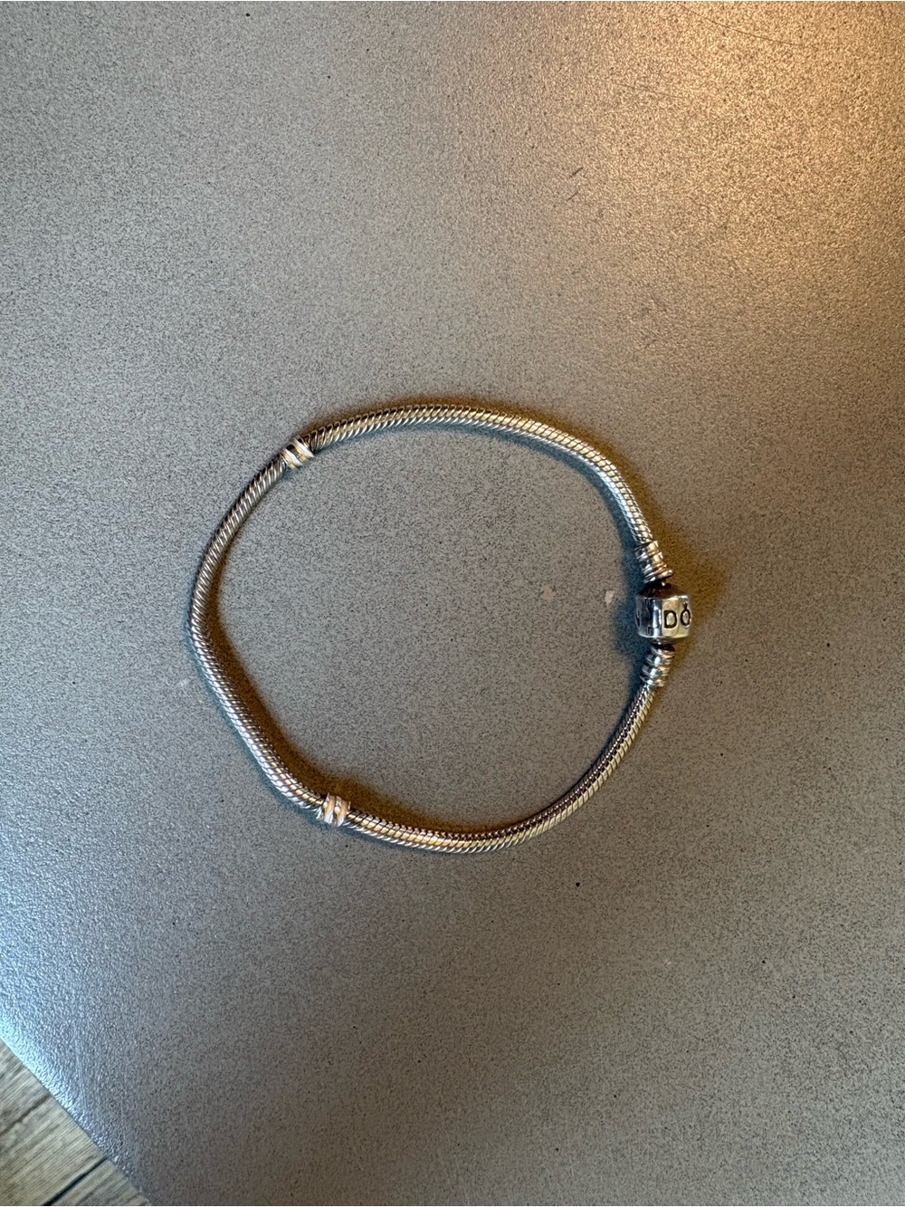 Pandora Silver Charm Snake Chain Bracelet